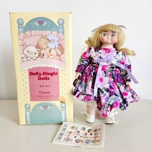 Goebel Dolly Dingle Porcelain Doll 9” Bette Ball Floral Dress W/ Box Vintage